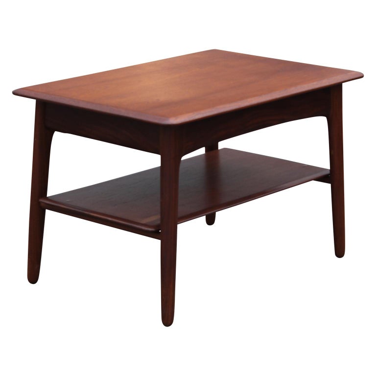 Pair of Modern Danish Teak Side or End Tables with Drawers at 1stDibs