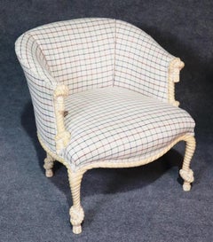 Pair of Modern Design Rope Twist Club Chairs