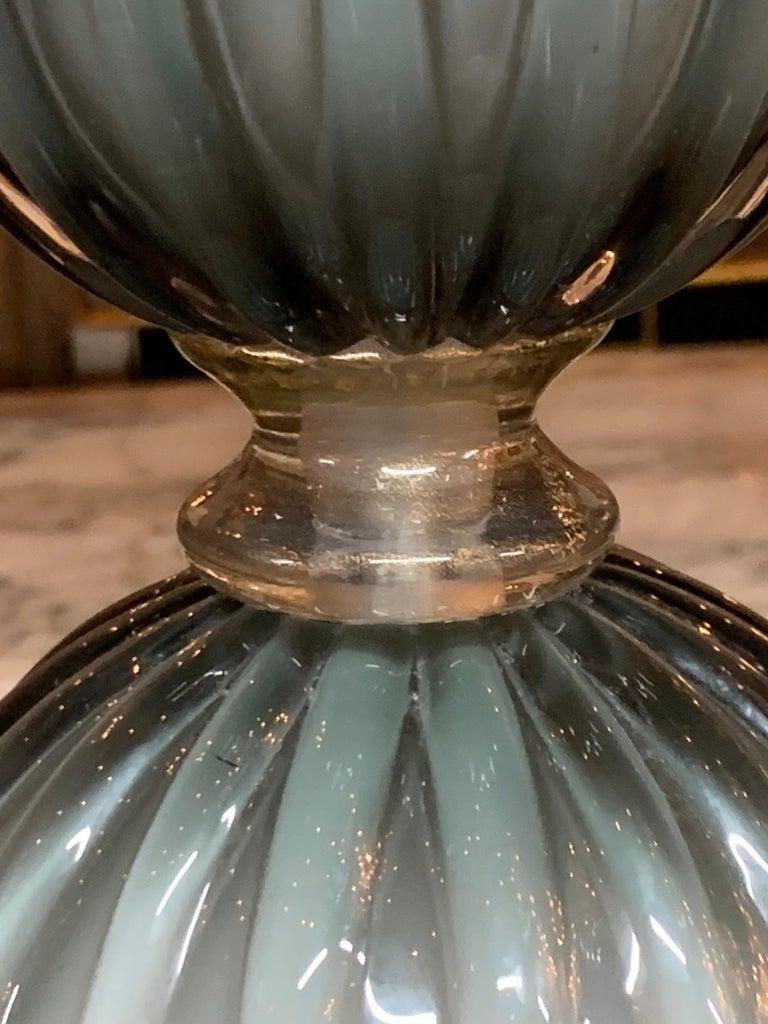 Verre de Murano Paire de lampes modernes en verre de Murano doublement soufflé