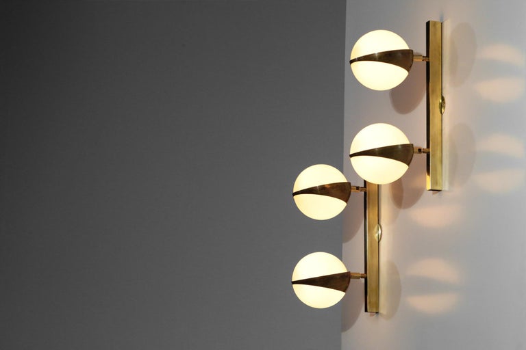 Modern Double Wall Light "Paloma" Stilnovo Style For Sale at 1stDibs