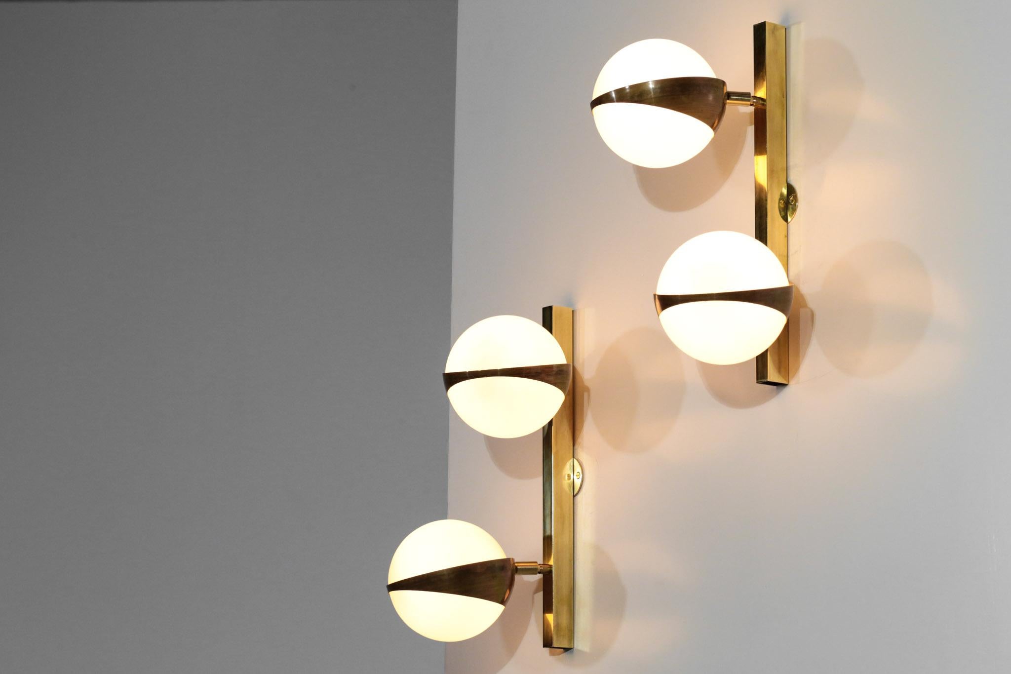 Brass  Modern Double Wall Light 