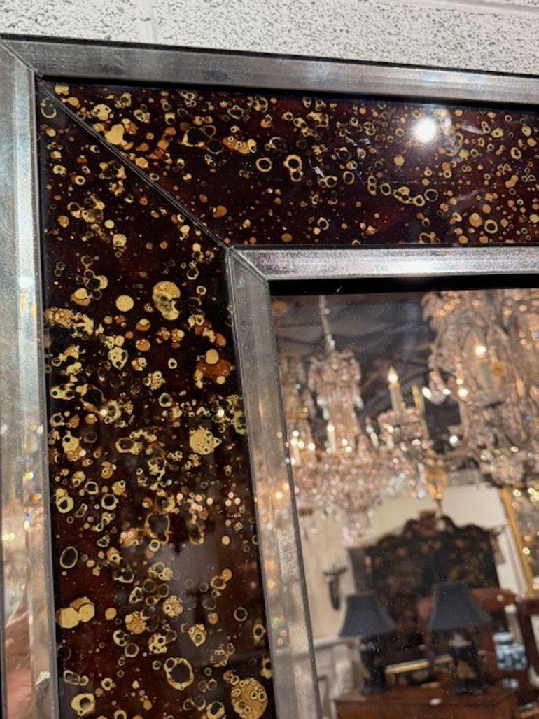 Contemporary Pair of Modern Eglomise Mirrors For Sale