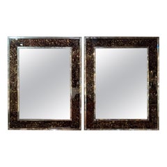 Pair of Modern Eglomise Mirrors