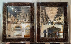 Pair of Modern Eglomise Mirrors