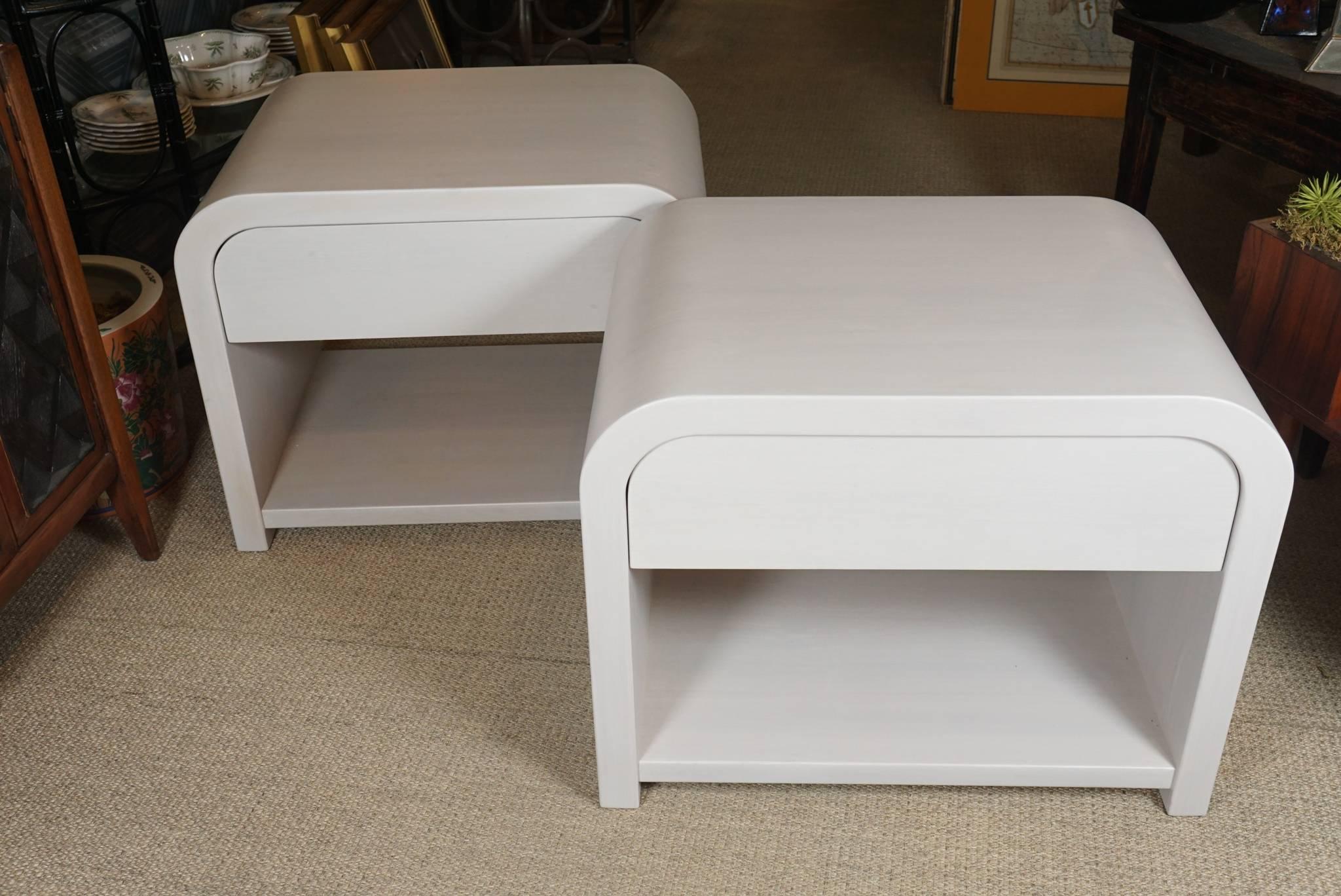 American Pair of Modern End Tables For Sale