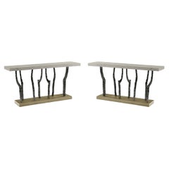 Pareja de Consolas Modernas de Faux Bois- Light