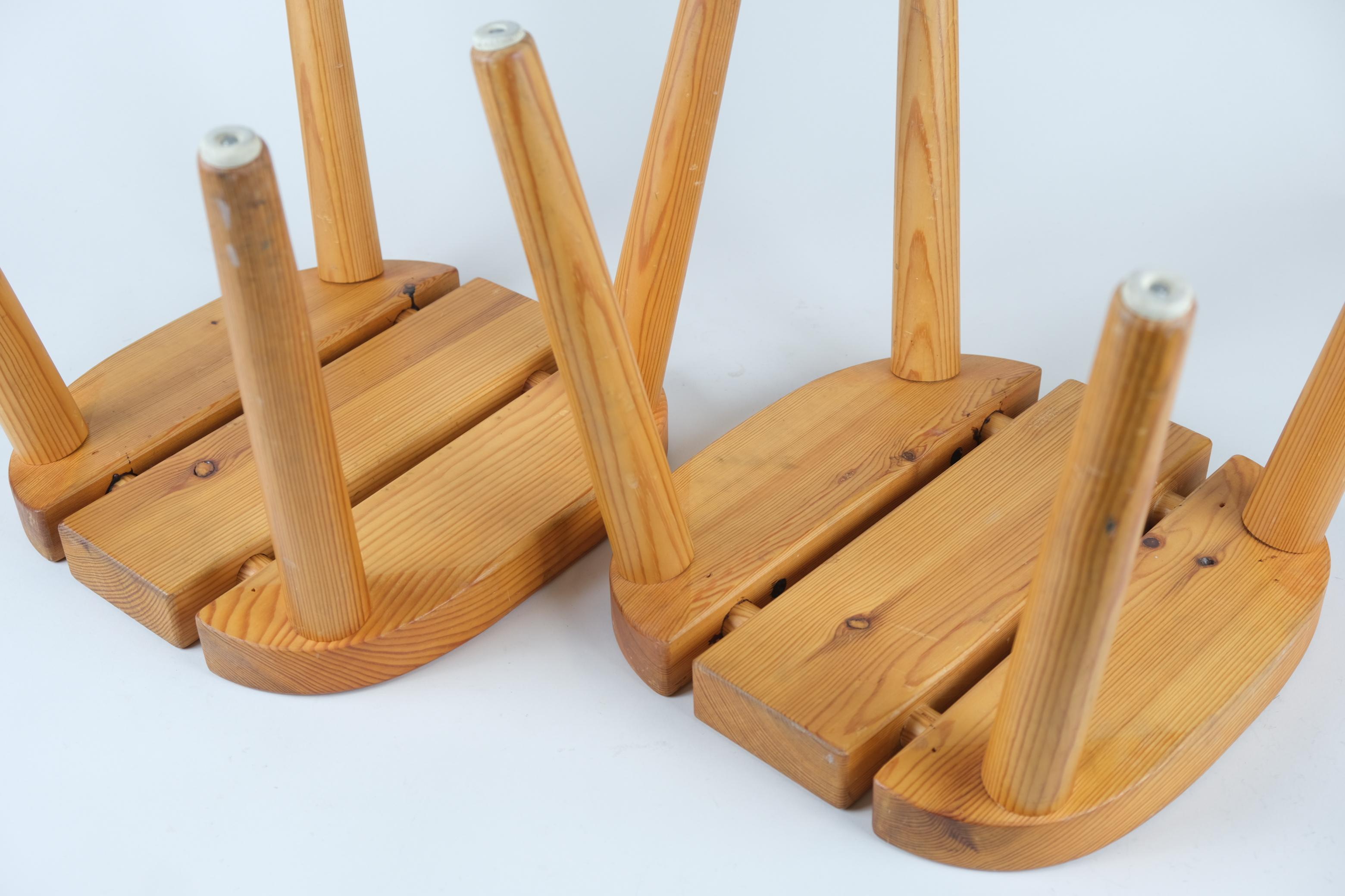 Pair of Modern Finnish Sauna Stools in Pine, Finland 1970s For Sale 8