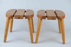 Pair of Modern Finnish Sauna Stools in Pine, Finland 1970s