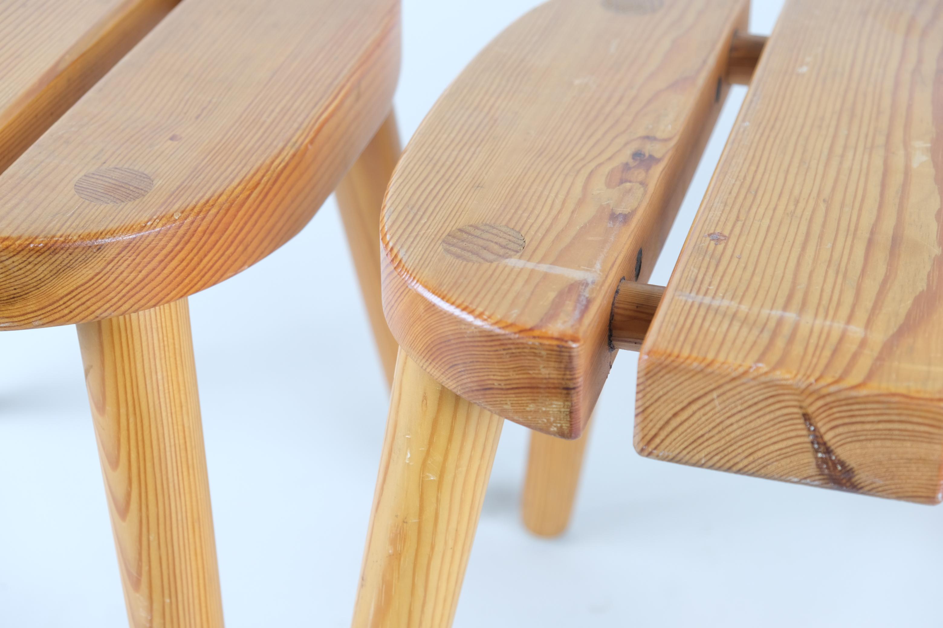 Pair of Modern Finnish Sauna Stools in Pine, Finland 1970s In Good Condition For Sale In Helsinki, FI