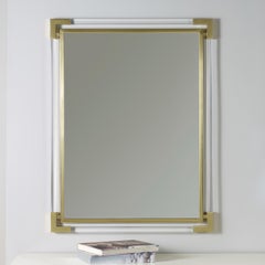 Pair of Modern Floating Wall Mirrors