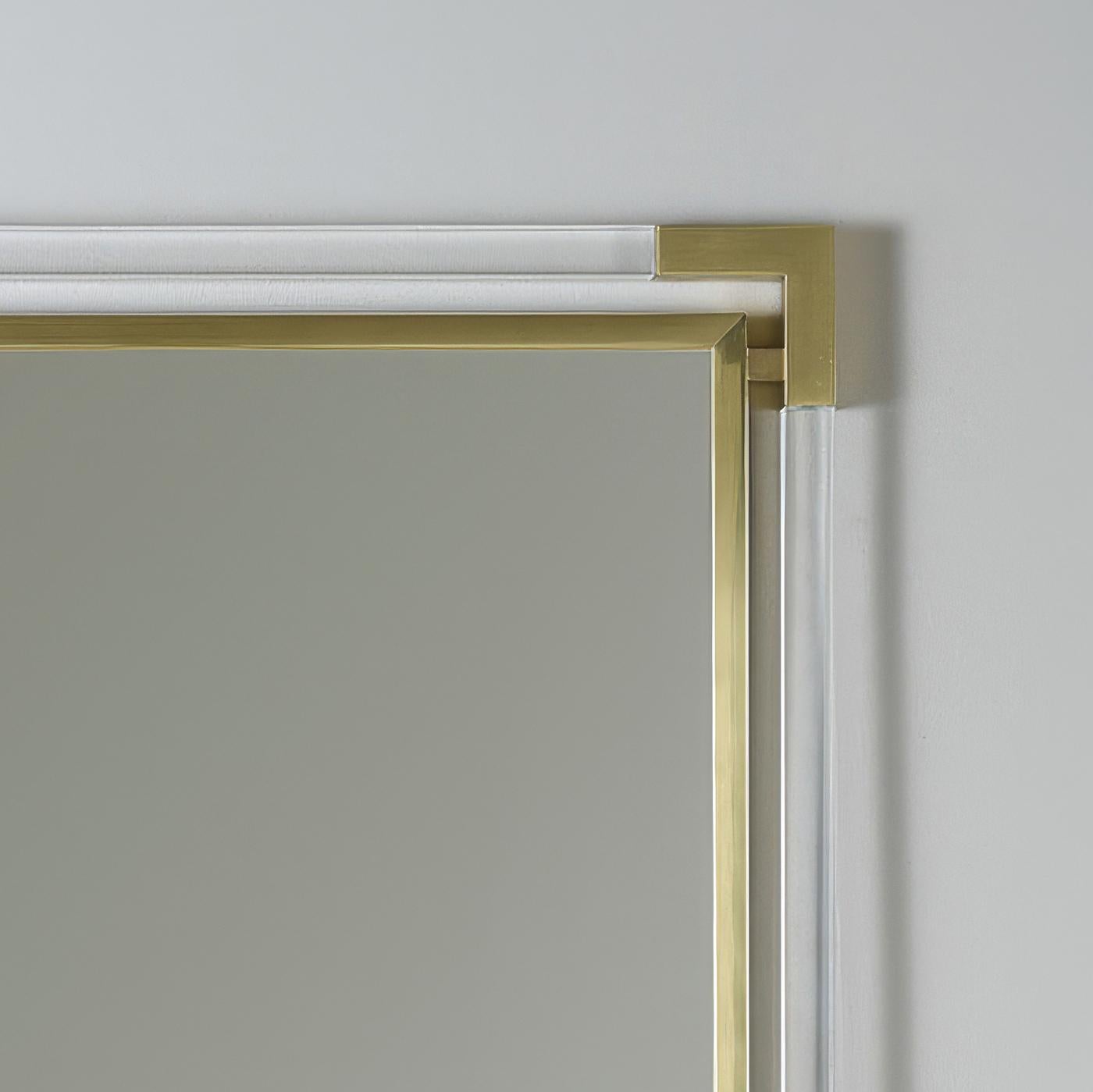 Mid-Century Modern Pair of Modern Floating Wall Mirrors For Sale