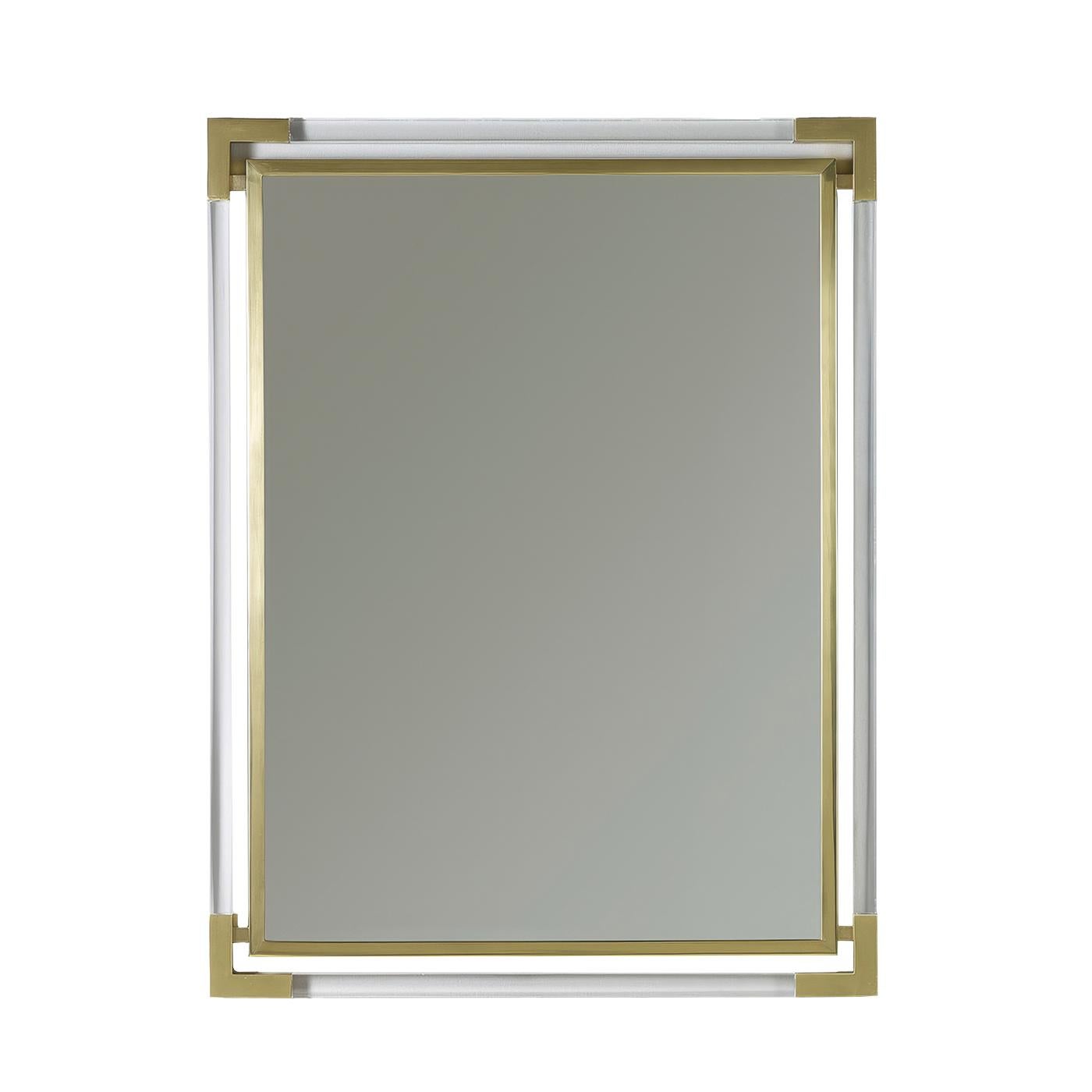 Asian Pair of Modern Floating Wall Mirrors For Sale
