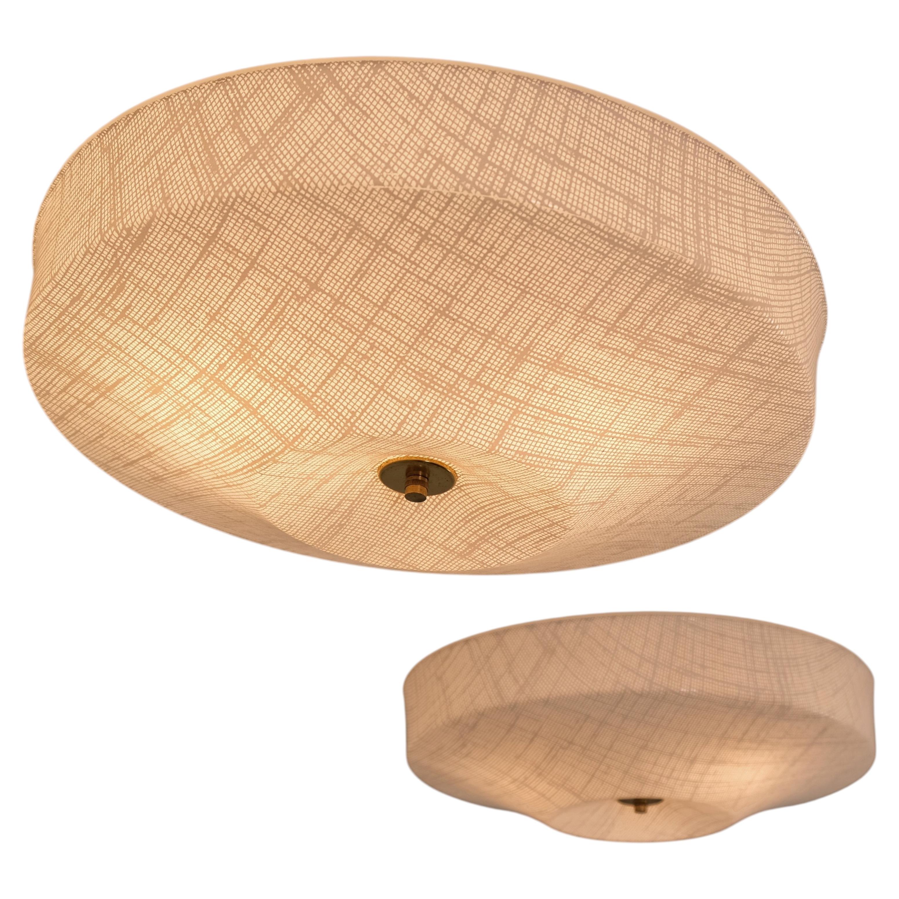 Pair of Modern Flush mounts in Lisa Johansson-Papé Style, Finland 1970s
