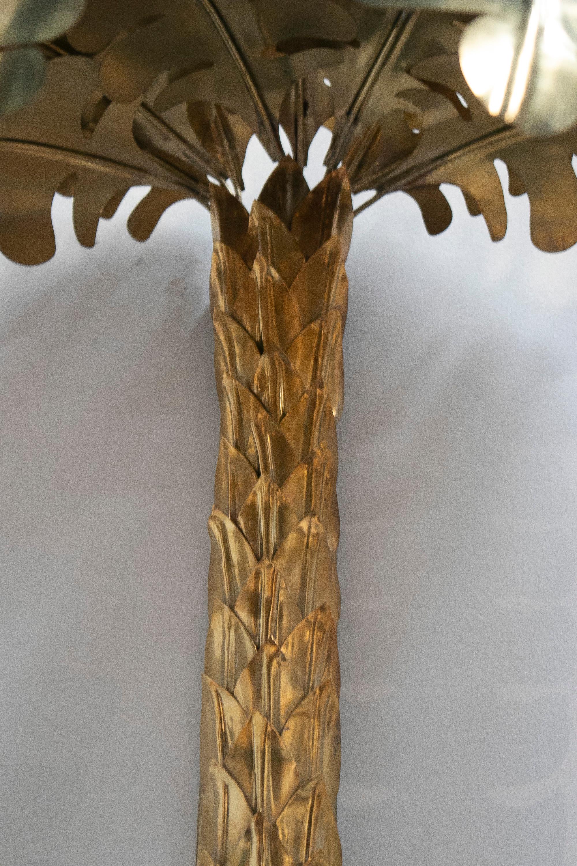 Pair of Modern French Bronze Palm Shaped Wall Lamp Shades or Ornaments 5