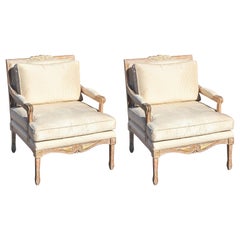 Vintage Pair of Modern French Style Kreiss Collection Lounge Chairs