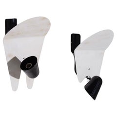 Pair of modern French-style wall lamps