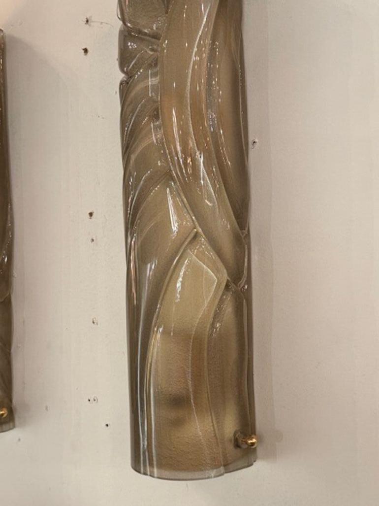 Coppia di lampade moderne in vetro di Murano colorato a vapore In condizioni buone in vendita a Dallas, TX