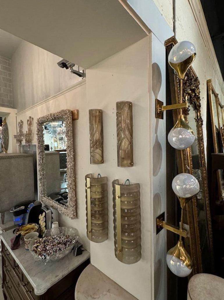 XXI secolo e contemporaneo Coppia di lampade moderne in vetro di Murano colorato a vapore in vendita