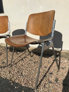 Pair of Modern Giancarlo Piretti DSC 106 Conference Chairs, 1970s