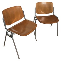 Vintage Pair of Modern Giancarlo Piretti DSC 106 Conference Chairs, 1970s