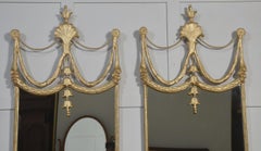 Pair of Modern Gilt-Painted Metal Mirrors