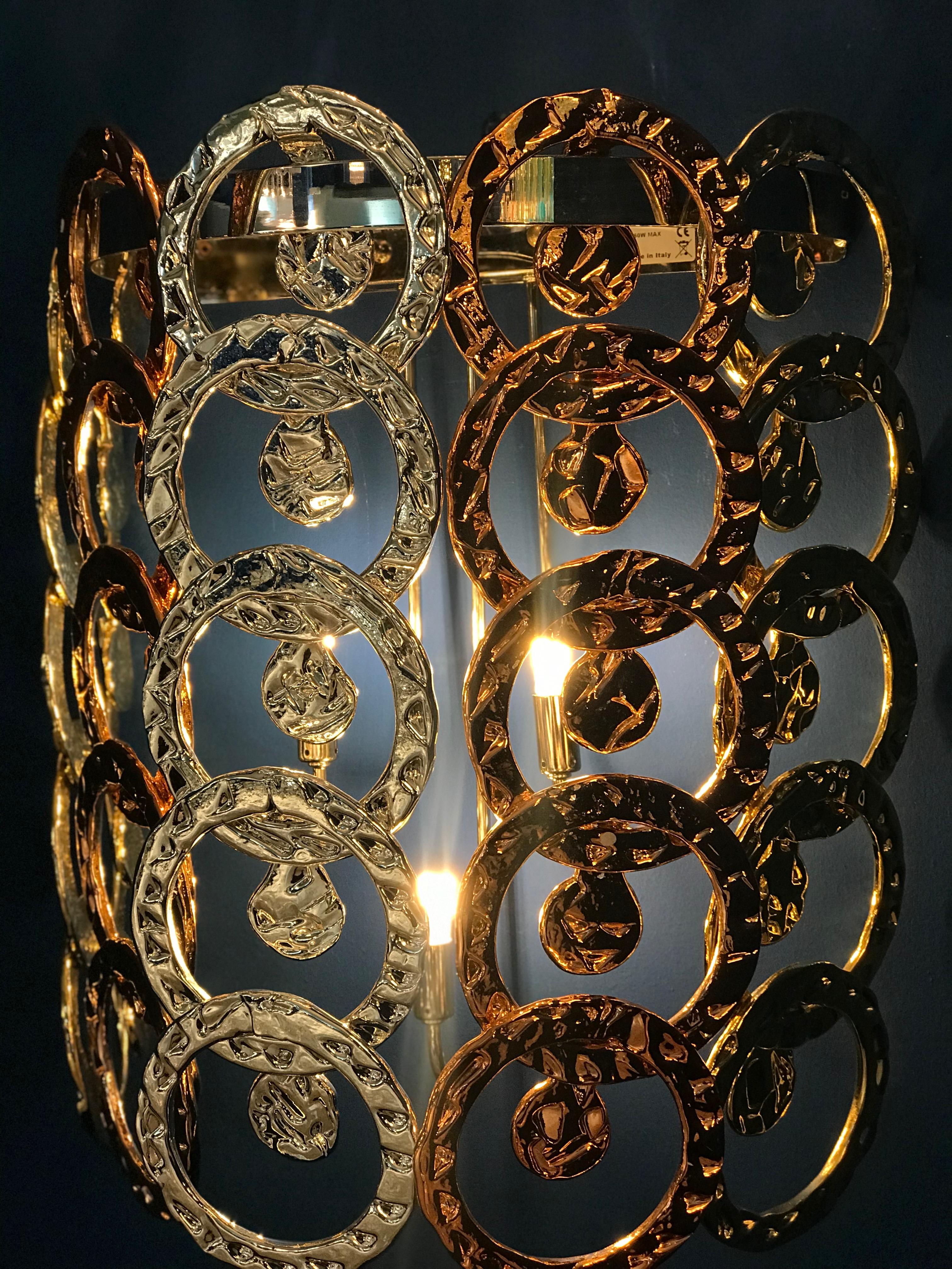 Pair of Modern Giogali Murano Glass Sconces For Sale 4