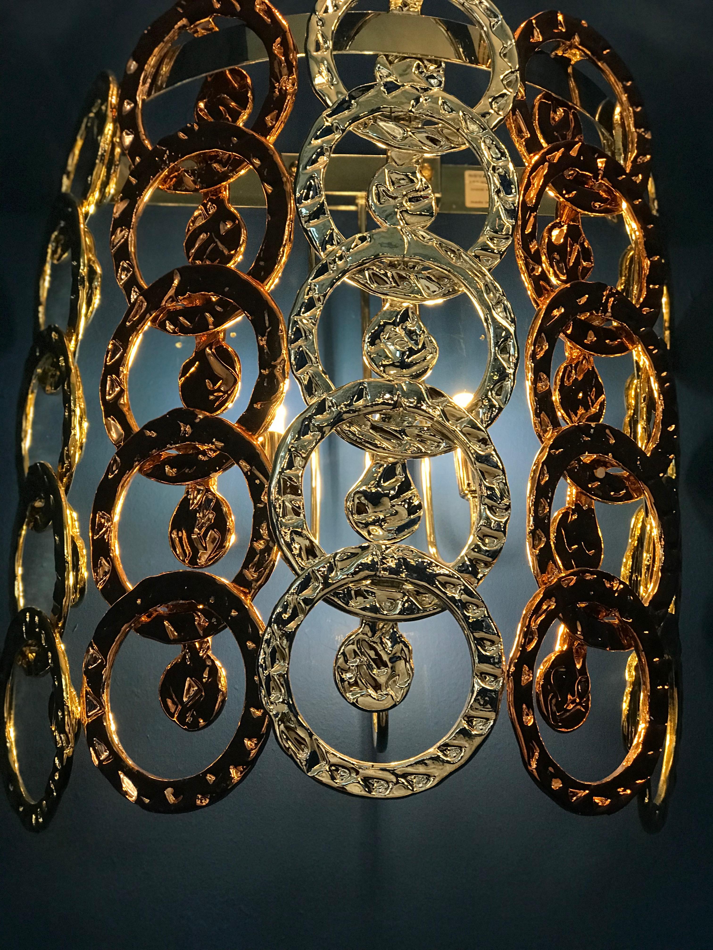 Pair of Modern Giogali Murano Glass Sconces For Sale 6