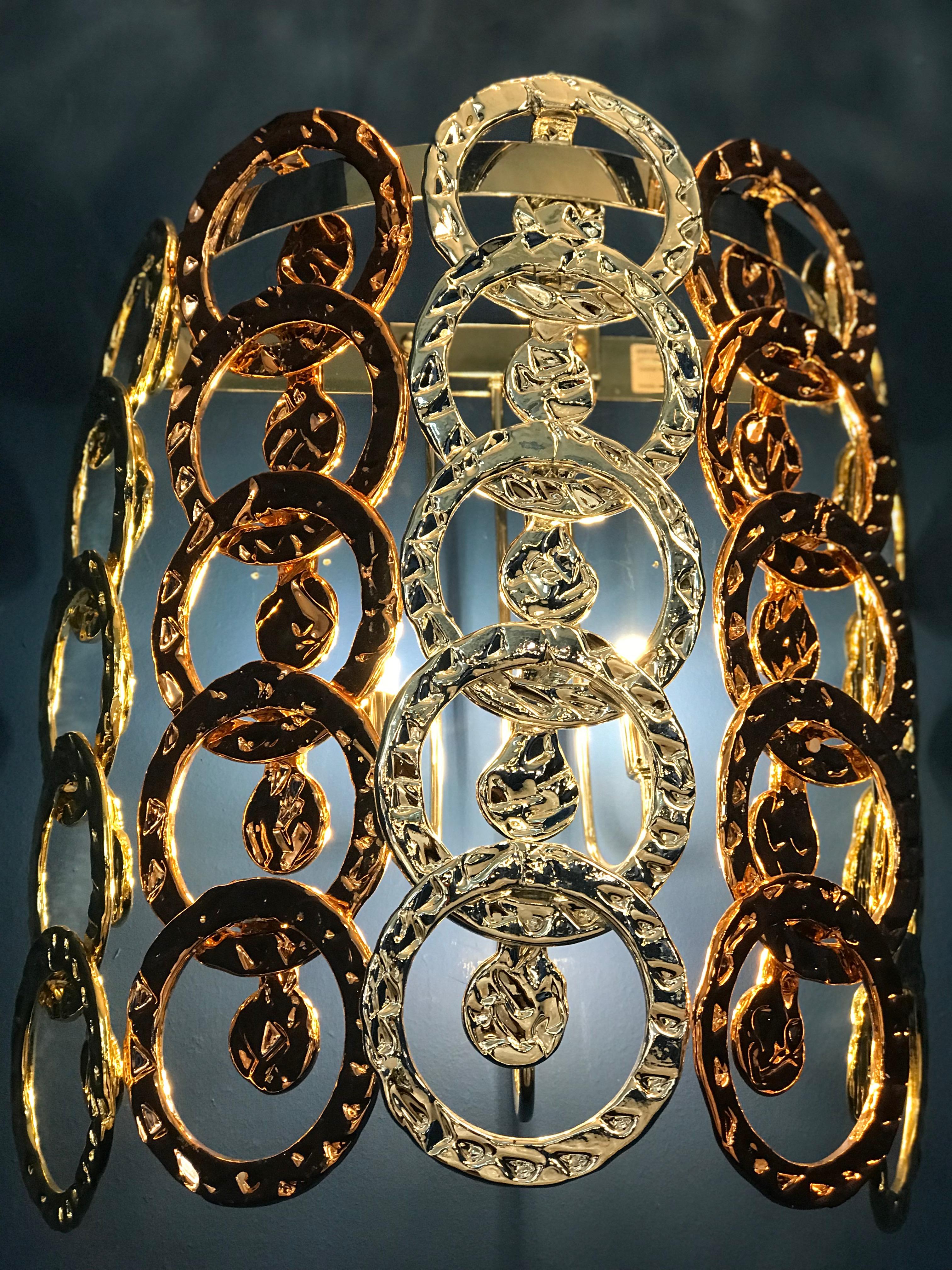 Pair of Modern Giogali Murano Glass Sconces For Sale 8