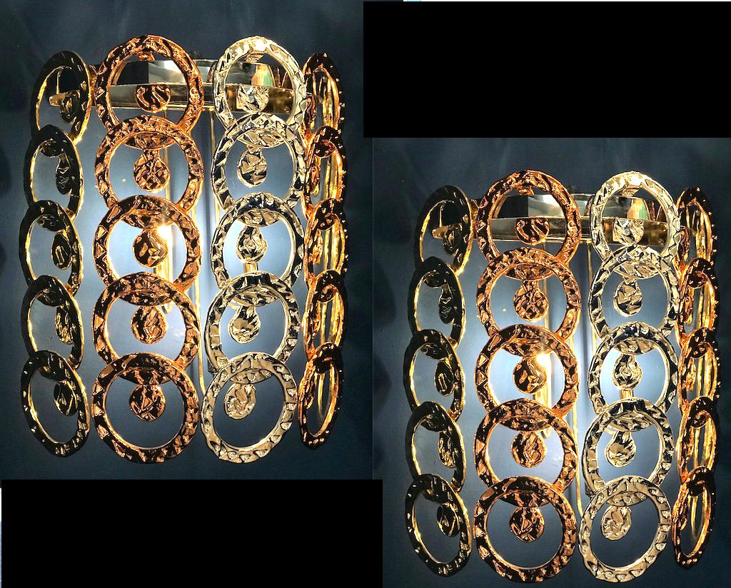 Pair of Modern Giogali Murano Glass Sconces For Sale 11