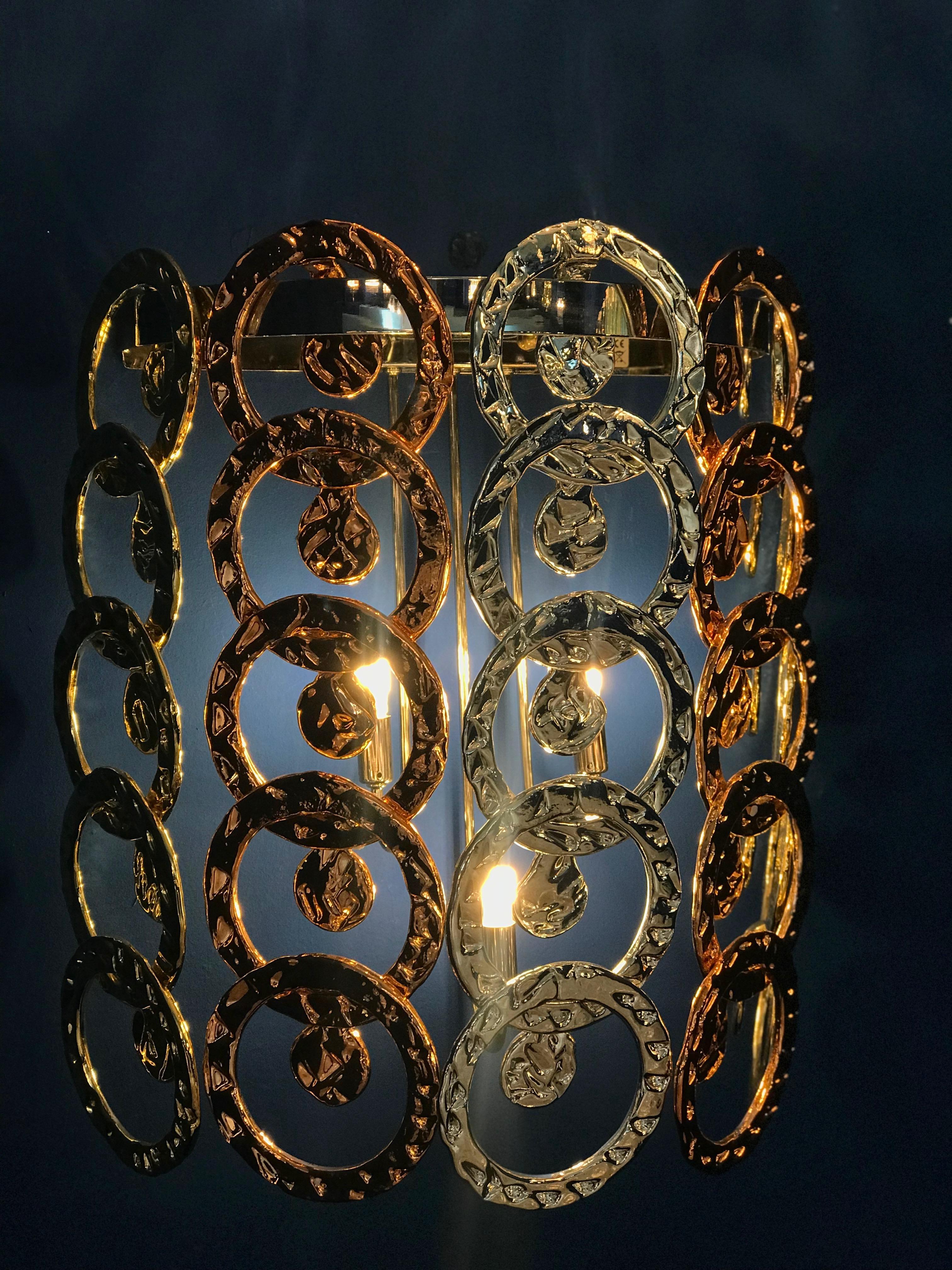 Pair of Modern Giogali Murano Glass Sconces In New Condition For Sale In Rome, IT