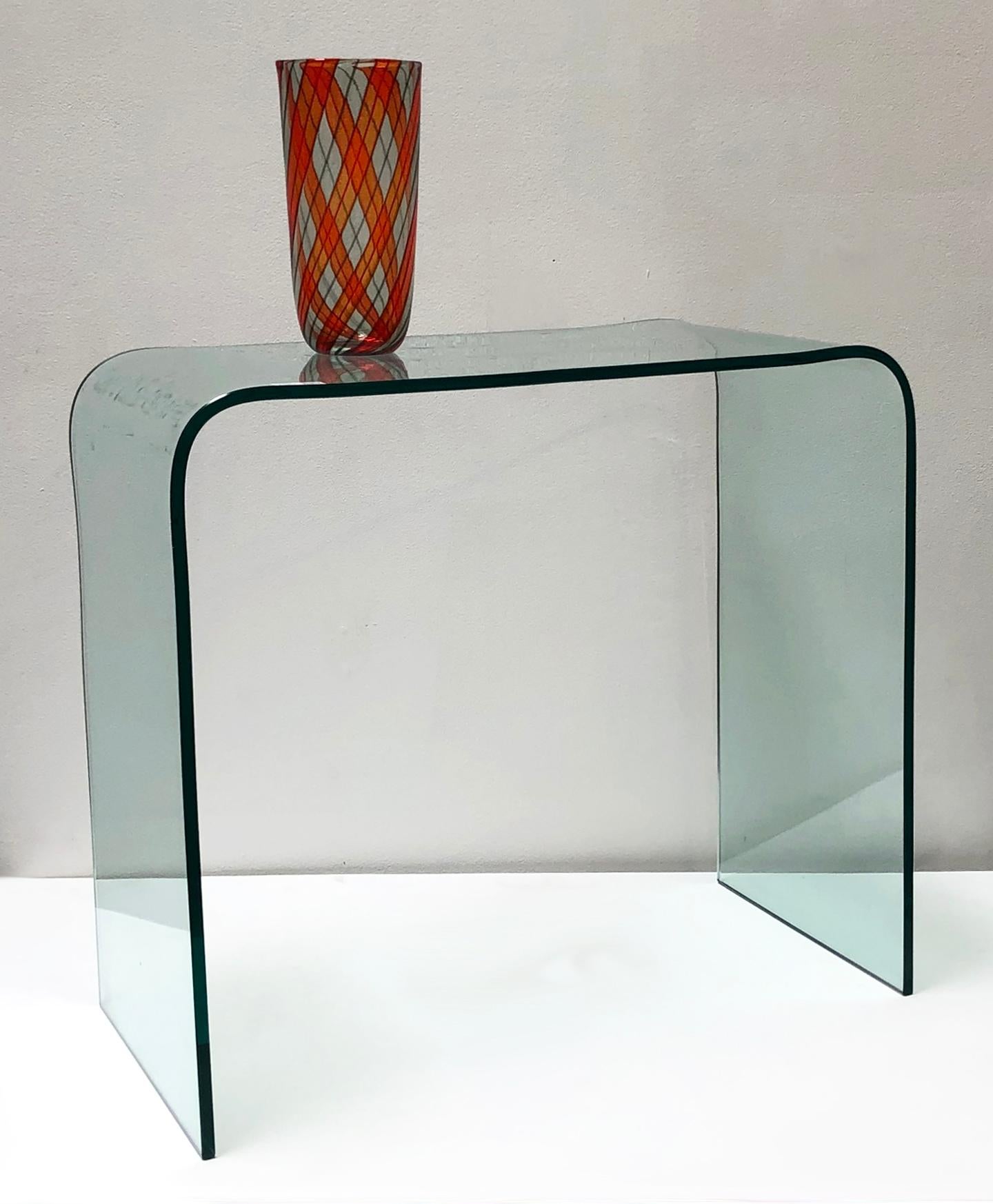 Unknown Pair of Modern Glass Side Tables