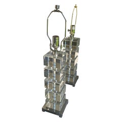 Pair of Modern glass table lamps