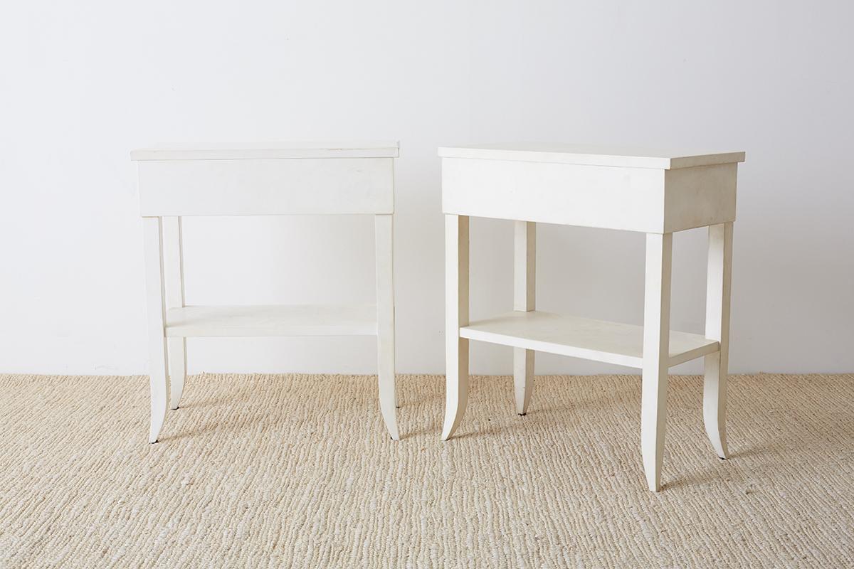 Pair of Modern Goatskin Nightstands or Tables 14
