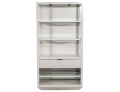 Pair of Modern Gray Bookcase Cabinets