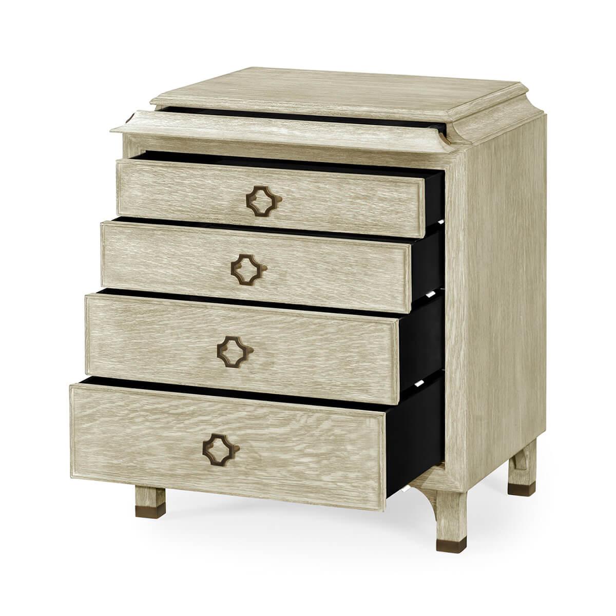 Pair of Modern Greyed Oak Nightstands In New Condition For Sale In Westwood, NJ