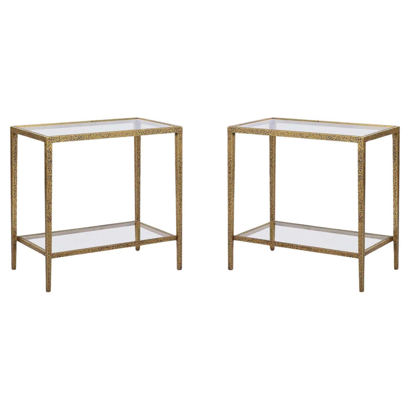 26 Rectangular Side Table Pair of Modern Hammered Rectangular Side Tables For Sale at 1stDibs ...