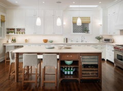 Pair of Modern Hand Blown Glass Lights, Alabaster Cone Pendants - Available Now