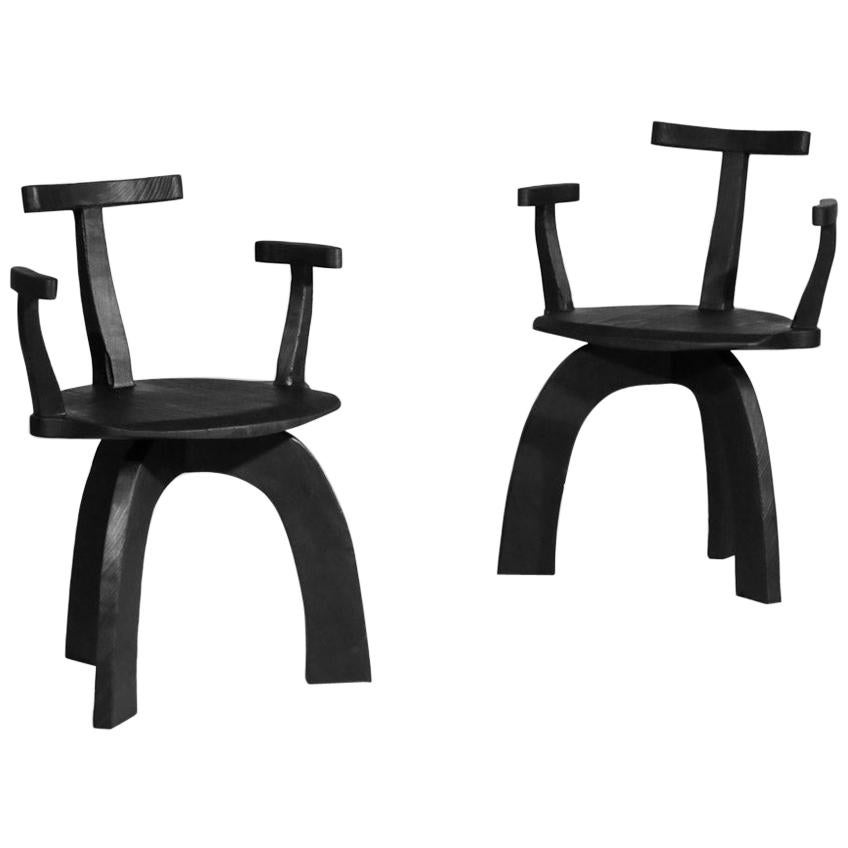 Paire de fauteuils modernes 80/20 fabriqués à la main par Vincent Vincent
