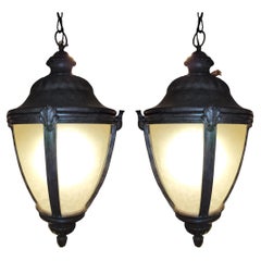 Retro Pair of Modern Hanging Lanterns
