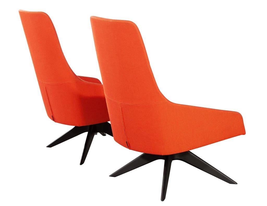 Pair of Modern High Back Swivel Chairs by Andreu World 6