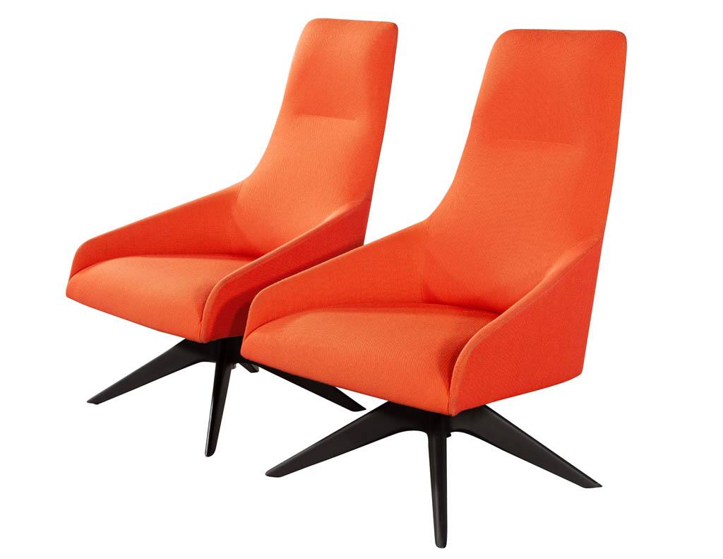 Pair of Modern High Back Swivel Chairs by Andreu World 1
