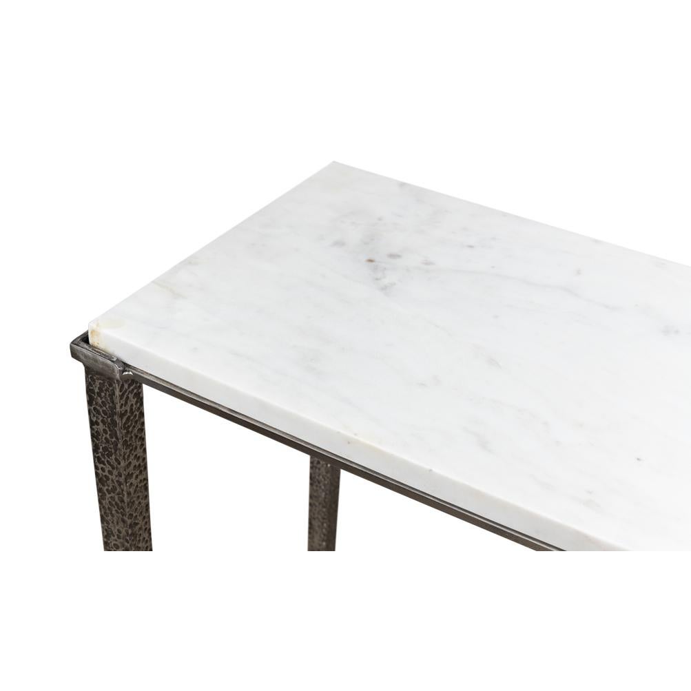 Pair of Modern Industrial Console Tables For Sale 5
