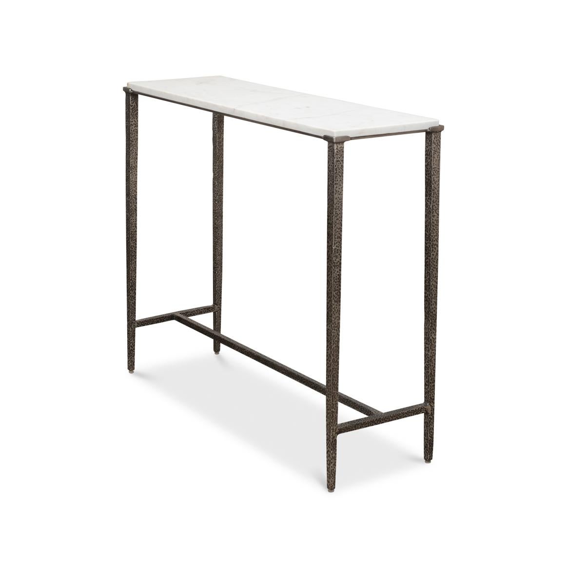 Contemporary Pair of Modern Industrial Console Tables For Sale