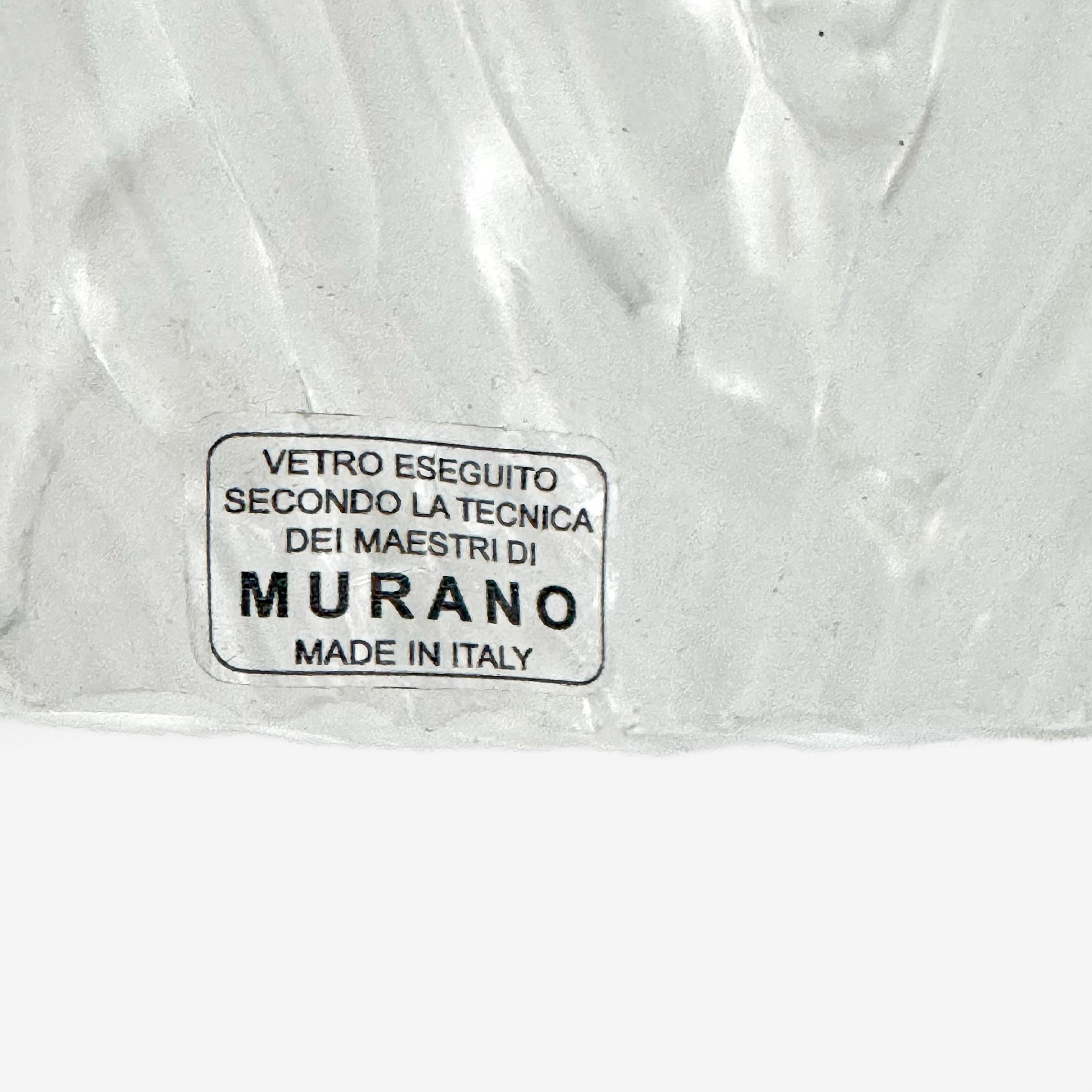 Coppia di moderne lampade da parete in ottone e vetro di Murano in vendita 3
