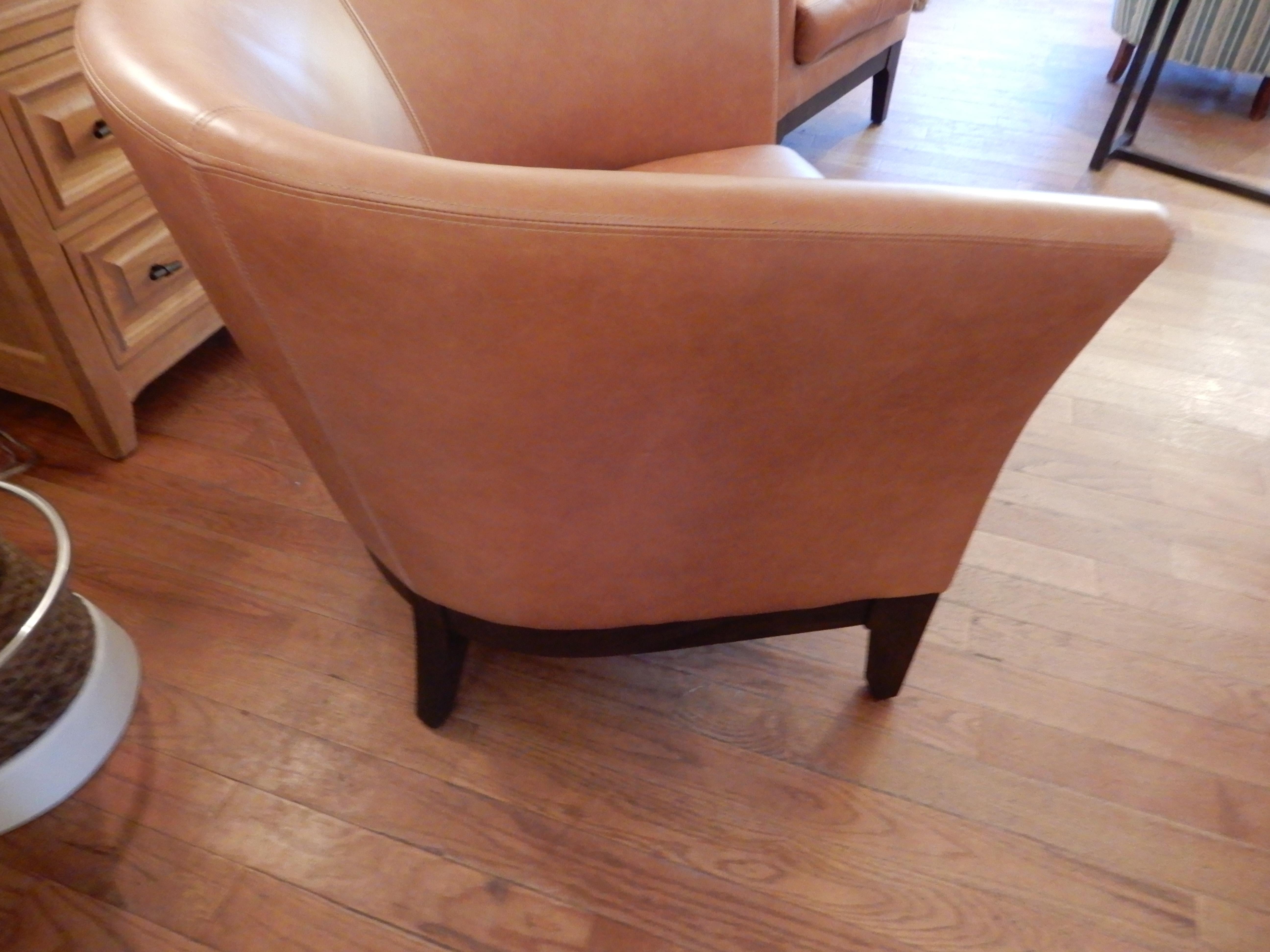 Hand-Crafted Pair of  Modern Italian Leather Club or Armchairs