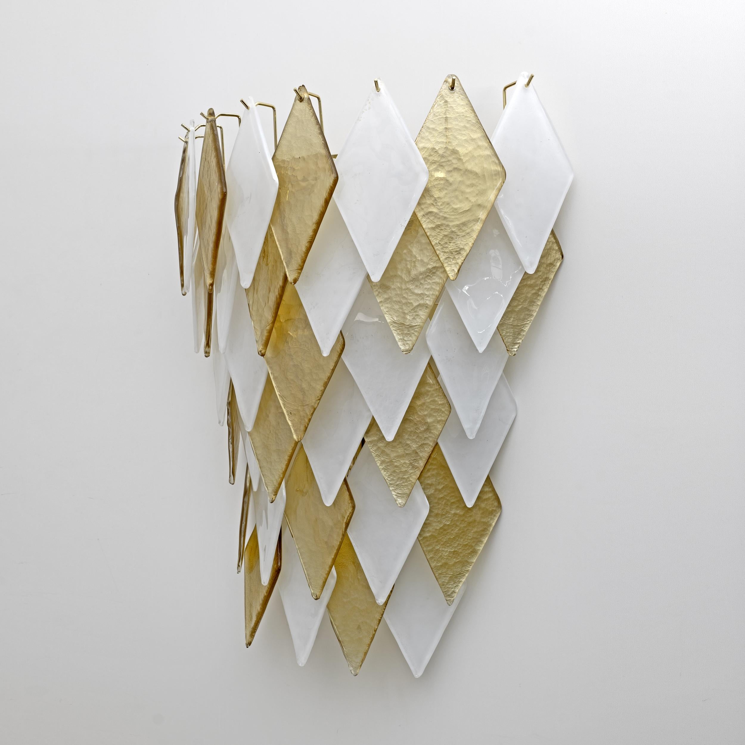Contemporary Pair of Modern Italian Murano Glass Sconces For Sale