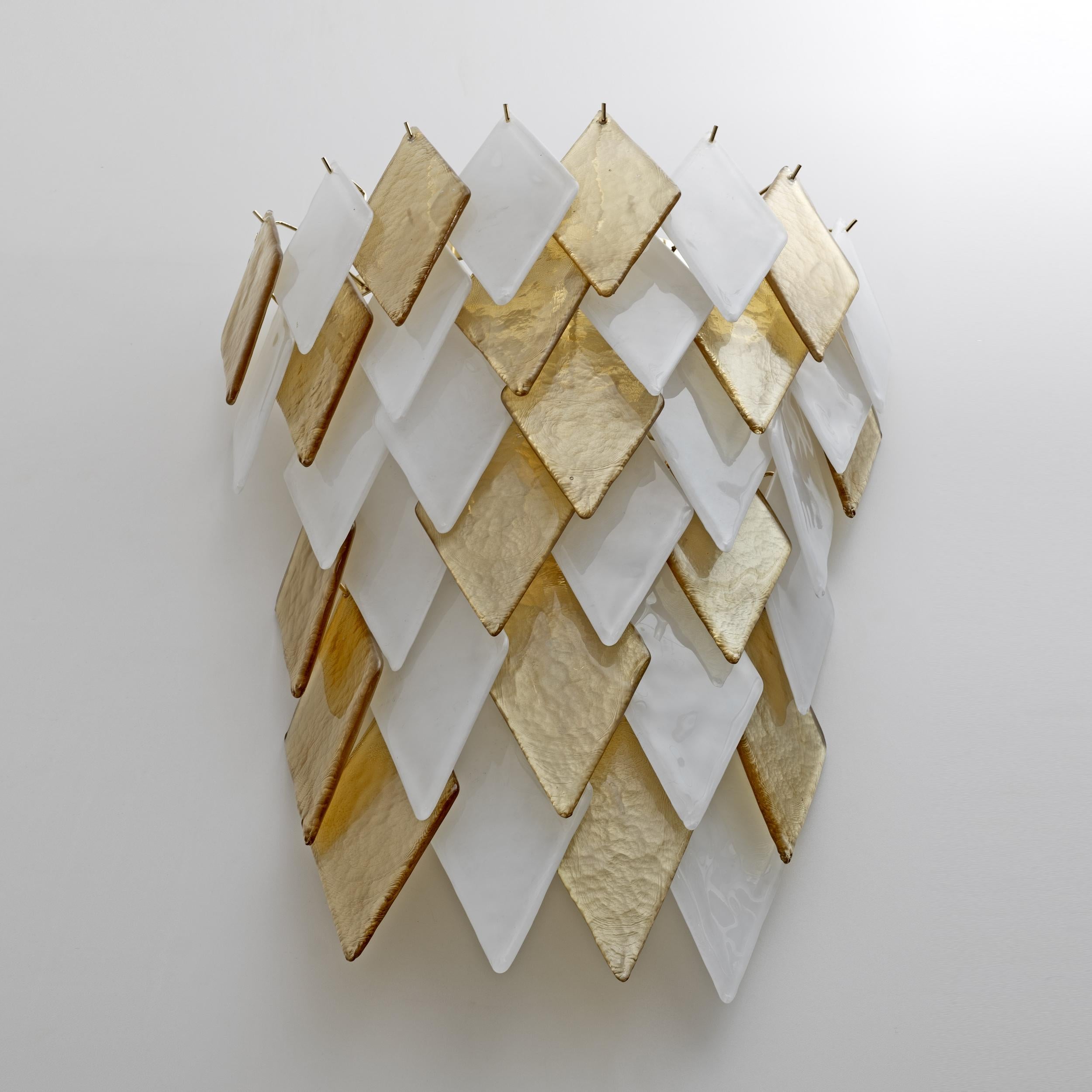 Pair of Modern Italian Murano Glass Sconces For Sale 1