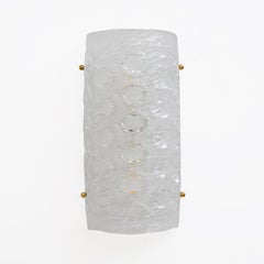 Coppia di lampade da parete moderne in vetro di Murano con texture