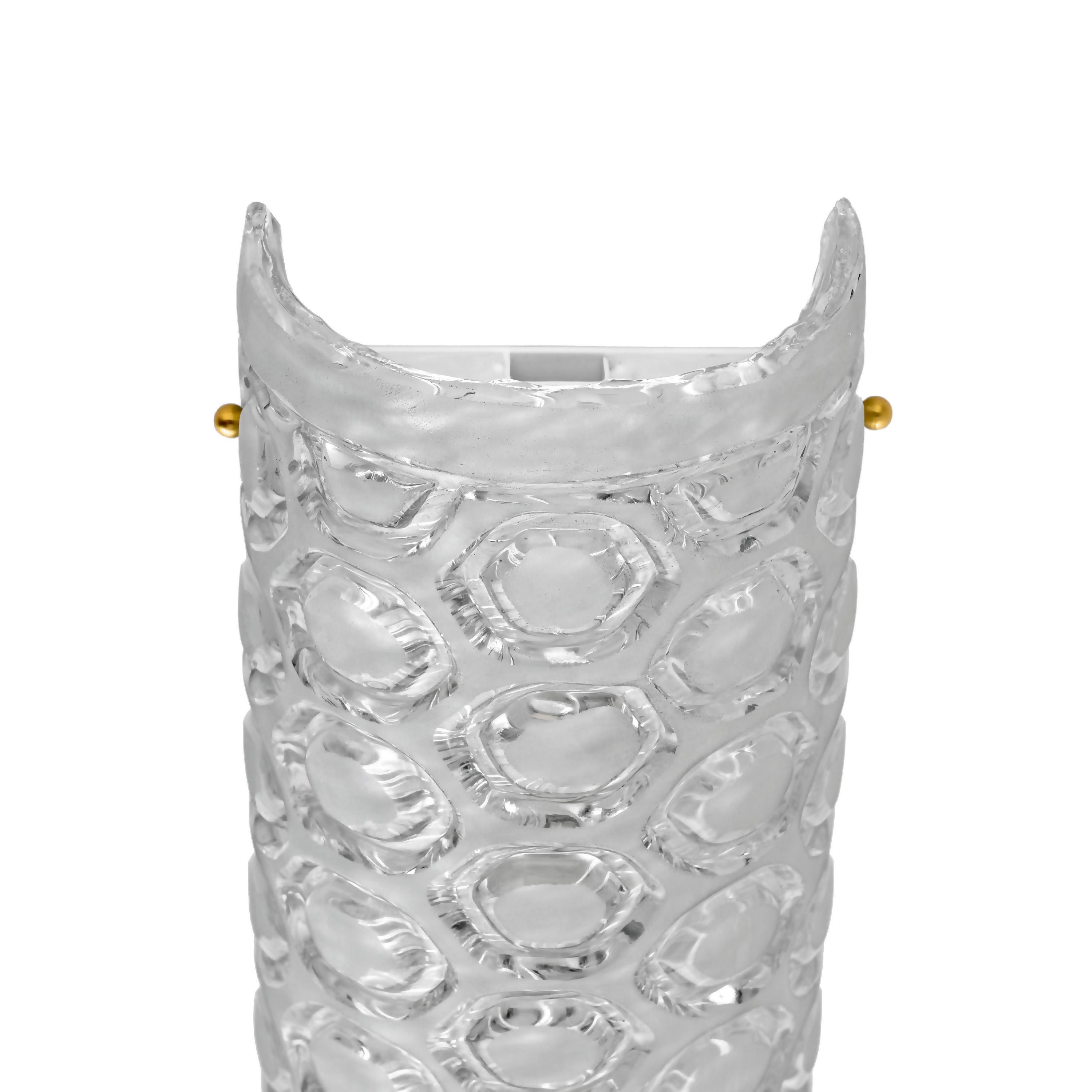 Paar moderne Wandleuchten aus italienischem Muranoglas mit Struktur im Angebot 1