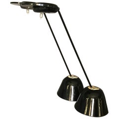 Pair of Modern Black and White Italian  Lamps